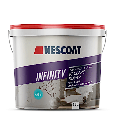 INFINITY
Saf akrilik, Yarı Mat İç Cephe Boyası